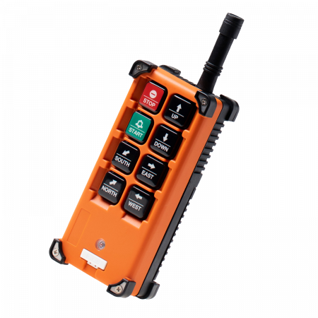 Комплект радиоуправления F(A)21-E1B производства Telecrane (Тайвань), кол-во кнопок - 6, кол-во ступеней кнопок - 1