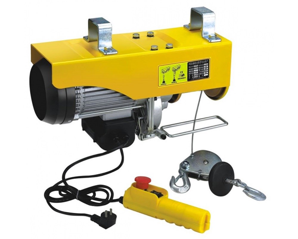 Мини таль электрическая канатная, стационарная, 220 В 500 / 1000 кг - 12/6 м PA