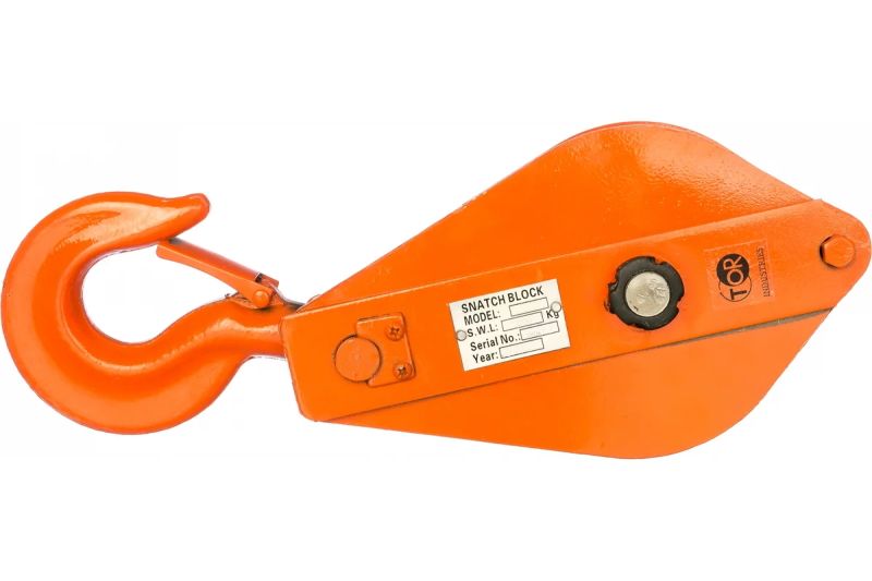 Блок монтажный однорольный с крюком TOR HQG(L) K1-0,5 т с откидной щекой