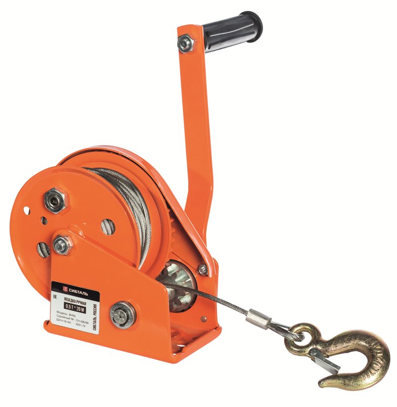 Лебедка барабанная ручная BHW 0,5 т 10 м