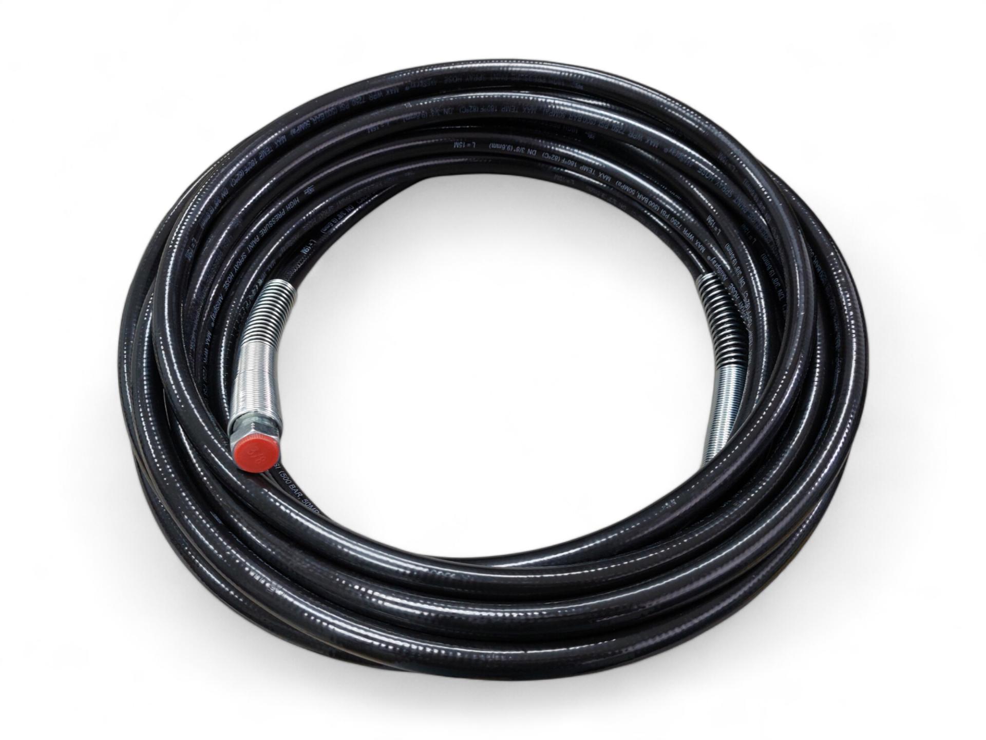 Рукав окрасочный 3/8" х 15 м, Р.Д. 500 бар, с пружинами AktiSpray